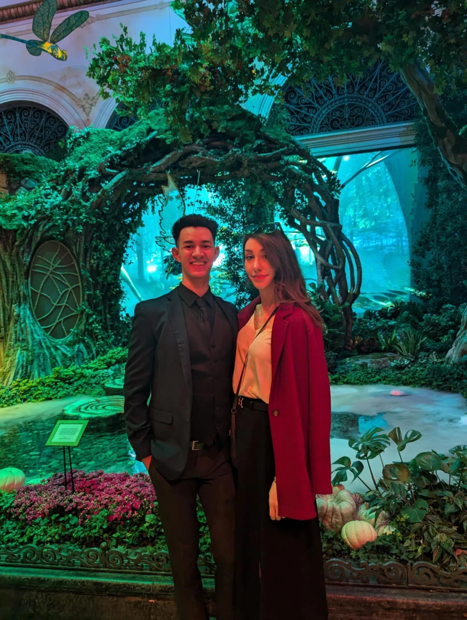 Alexander and Aubrey at Bellagio Conservatory